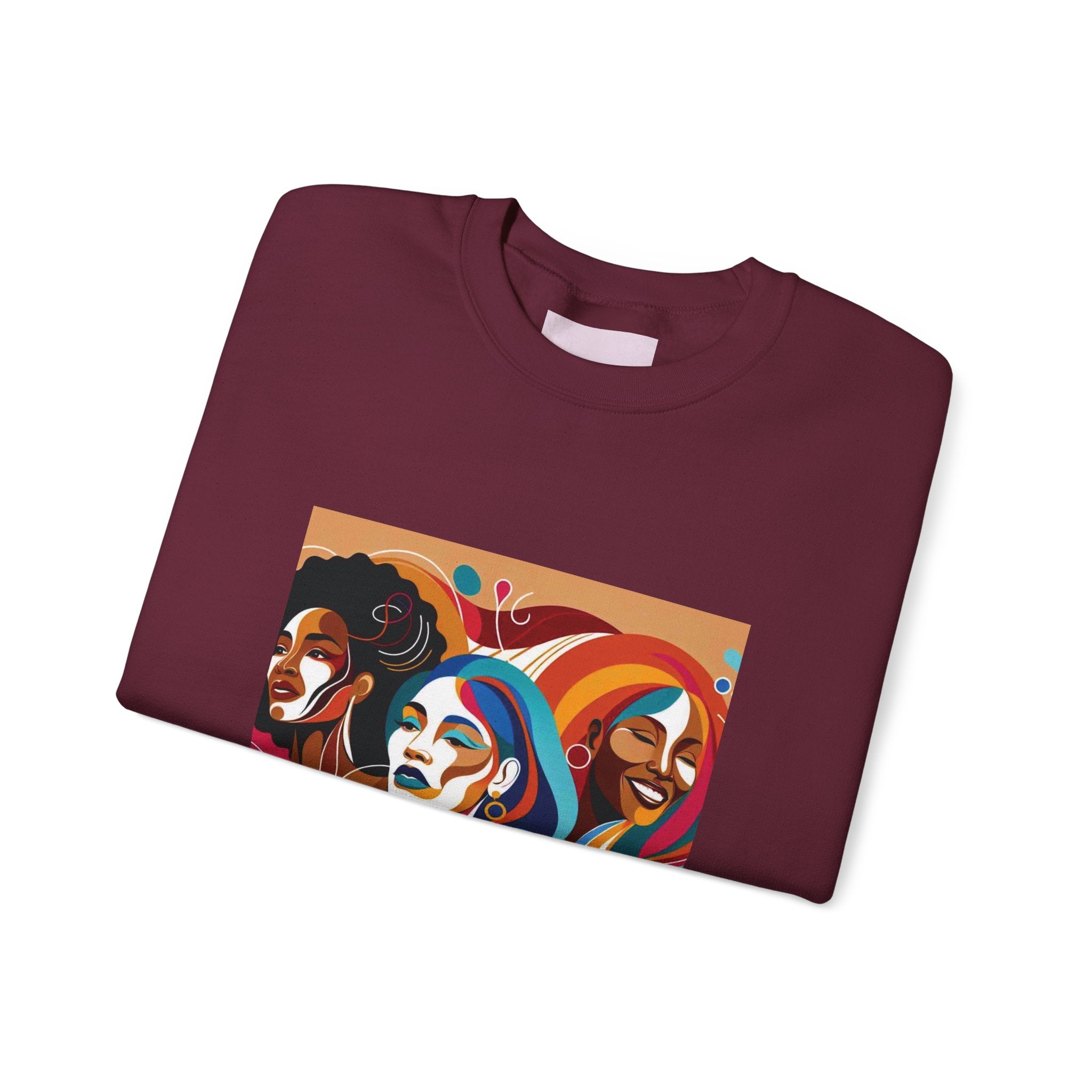 Women Faces Crewneck Sweatshirt