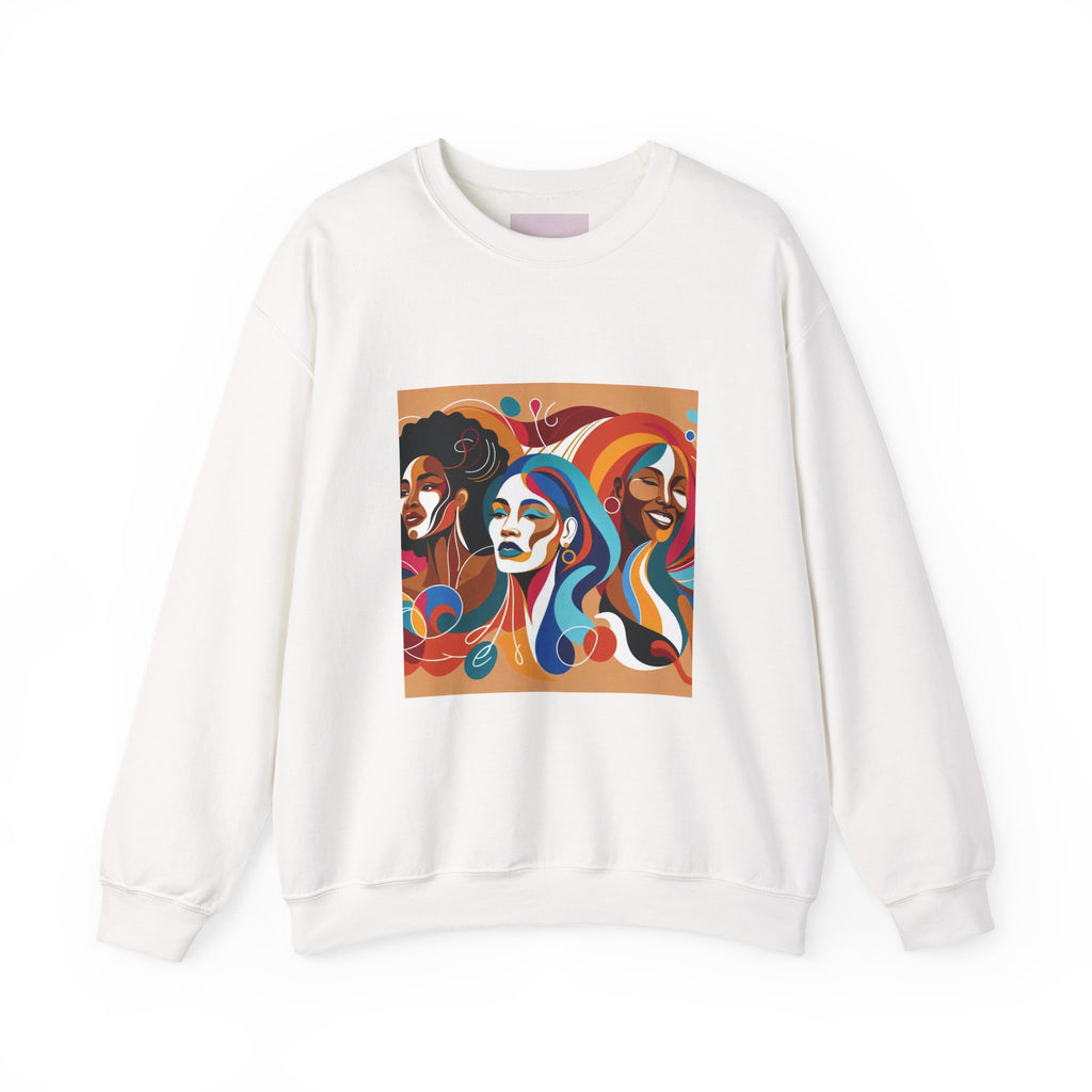 Women Faces Crewneck Sweatshirt