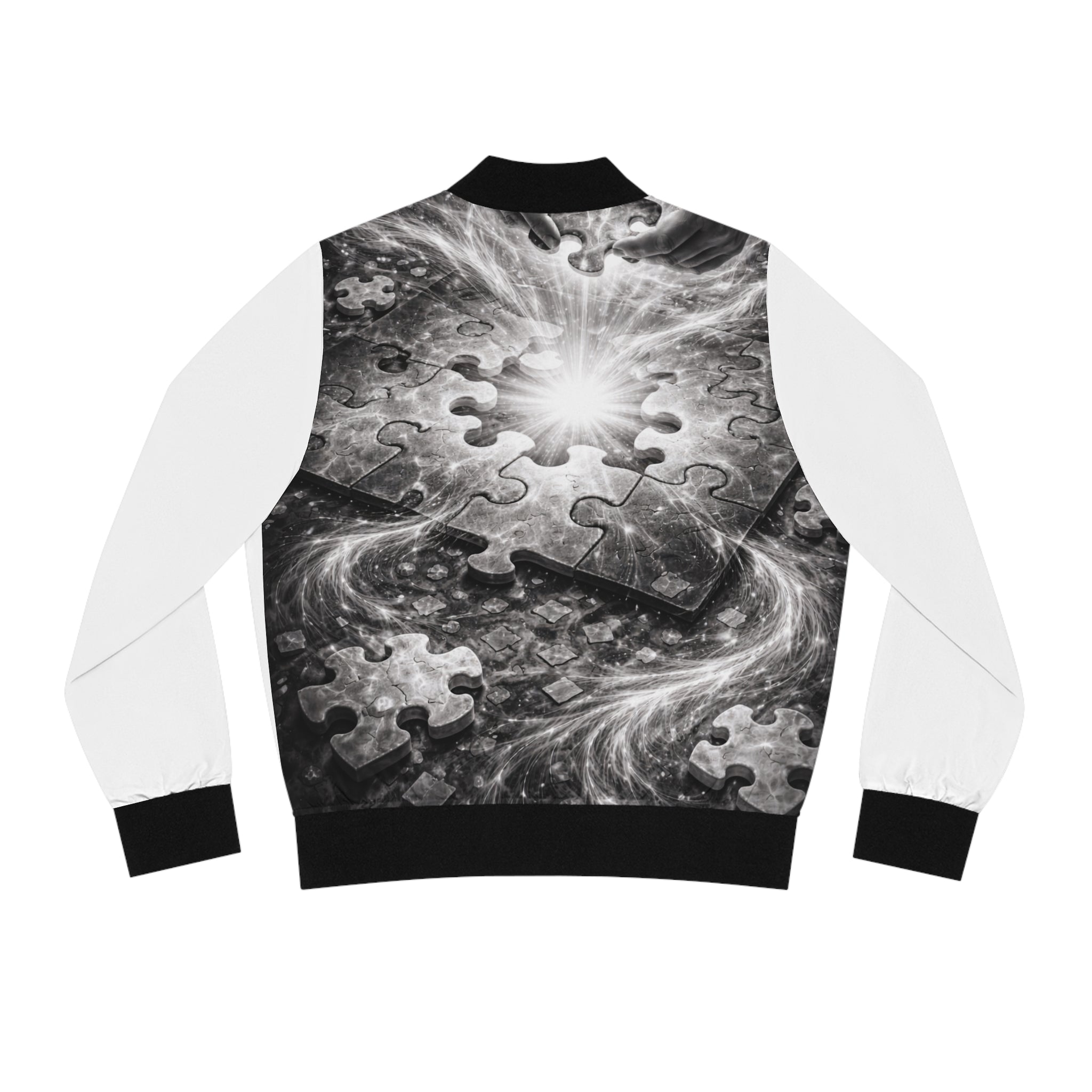 House of Anitraz's - Noir & Blanc Jigsaw Bomber Jacket