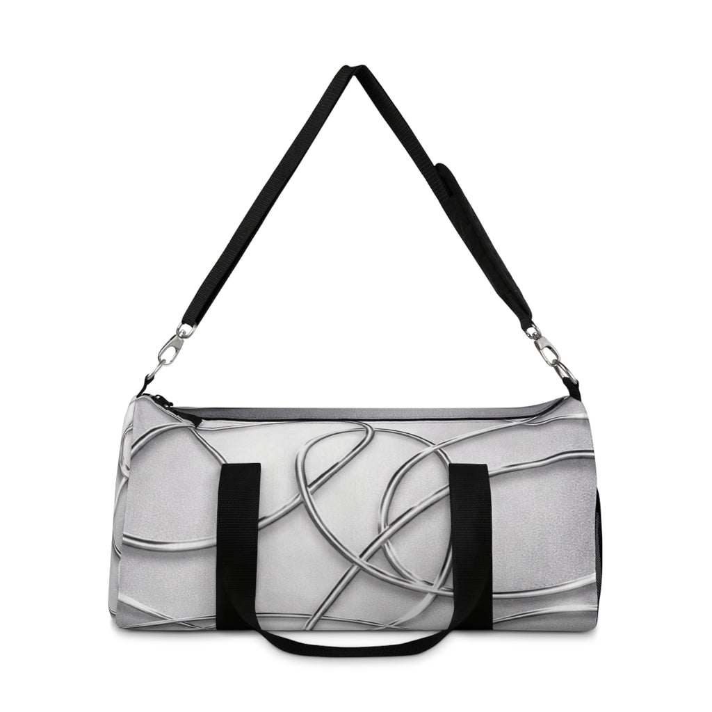 House of Anitraz's - Silky Silver Geometric Travel Bag