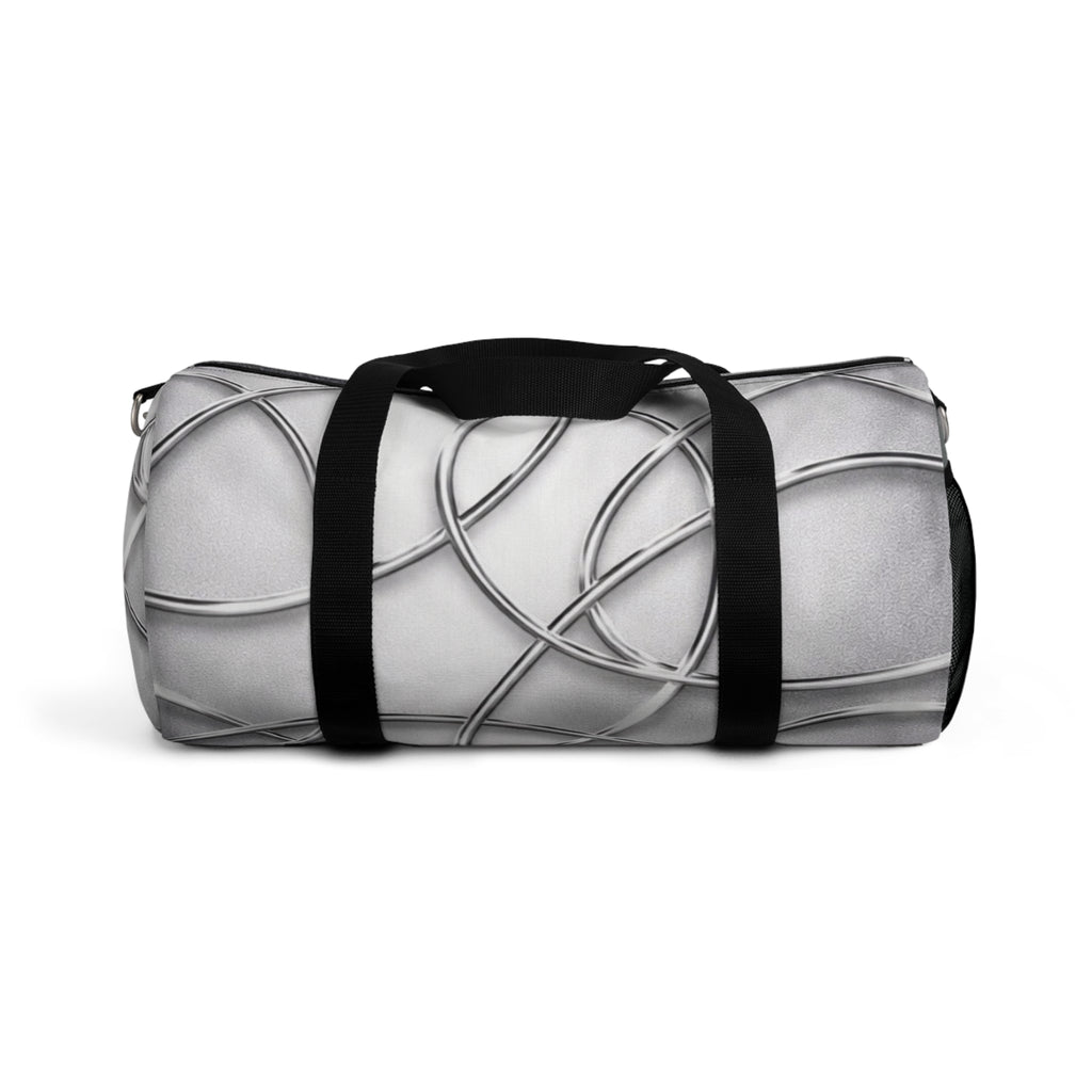 House of Anitraz's - Silky Silver Geometric Travel Bag