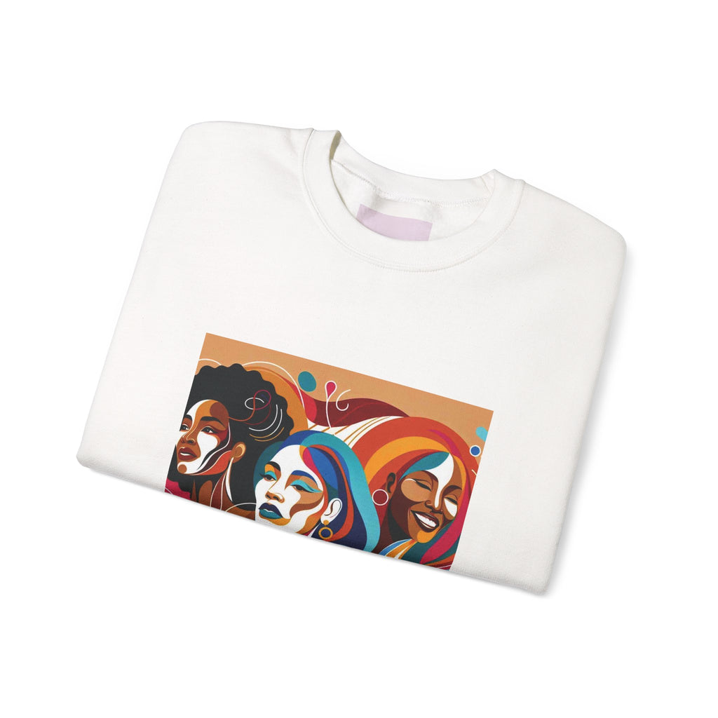 Women Faces Crewneck Sweatshirt