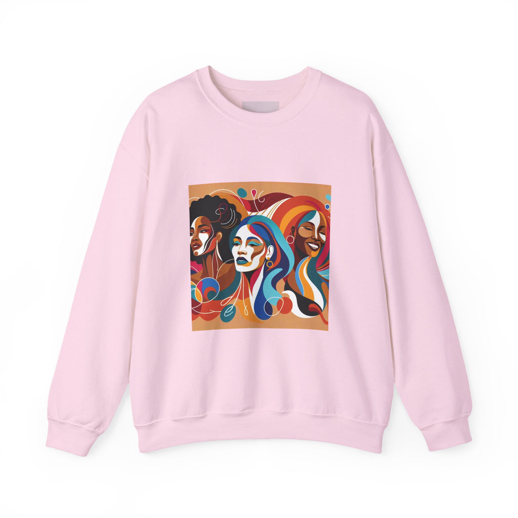 Women Faces Crewneck Sweatshirt