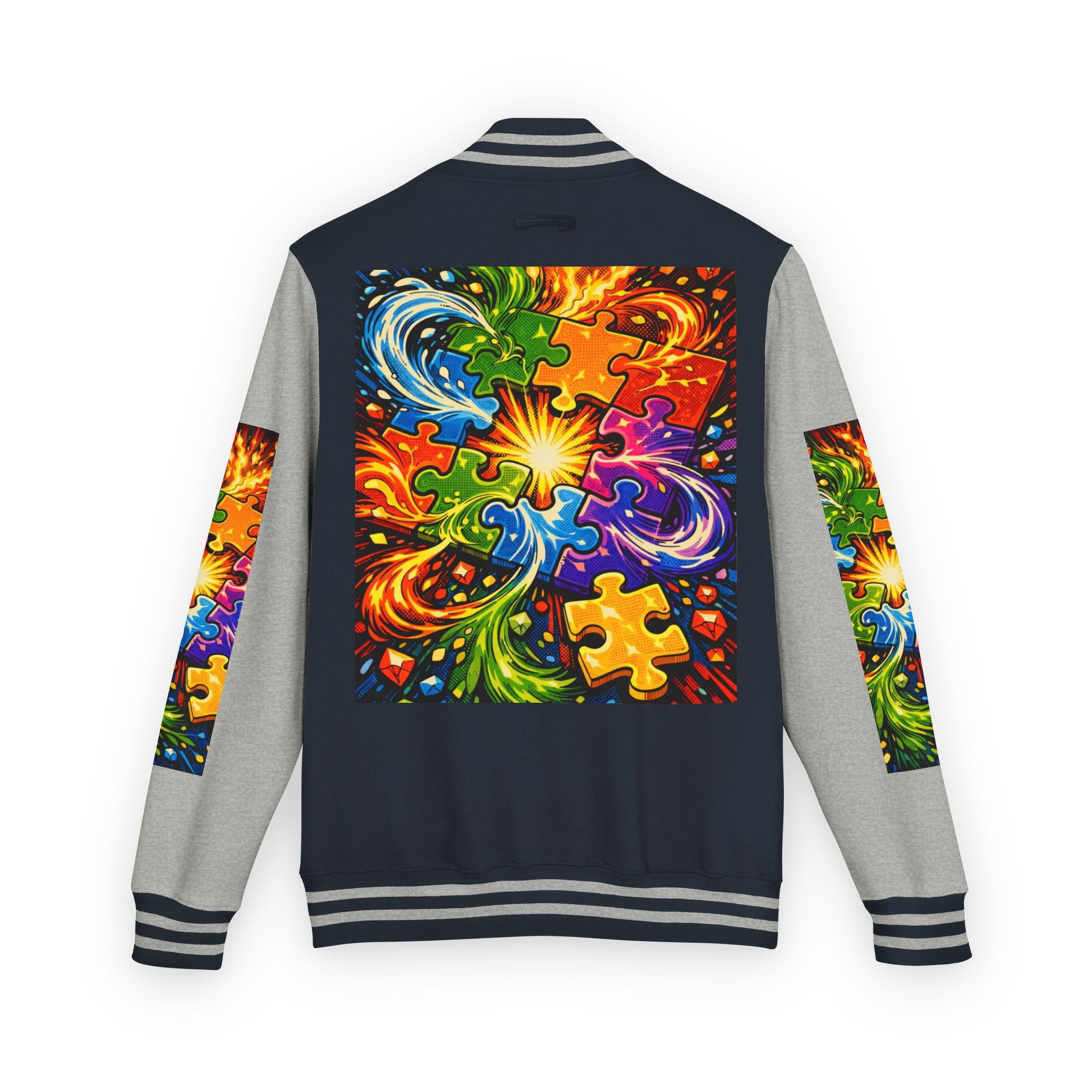 House of Anitraz's - Jigsaw Sunburst Heavyweight Letterman Jacket