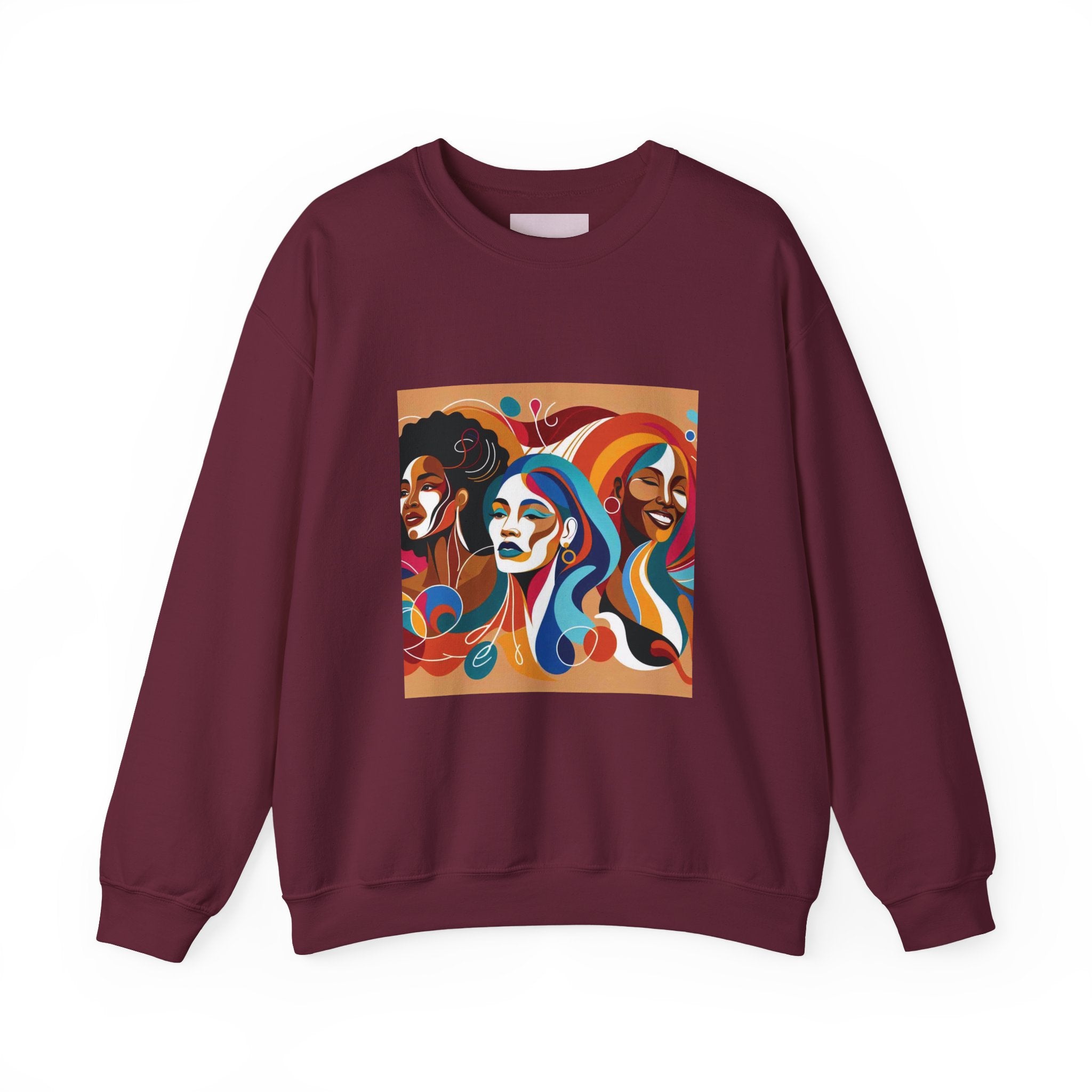 Women Faces Crewneck Sweatshirt