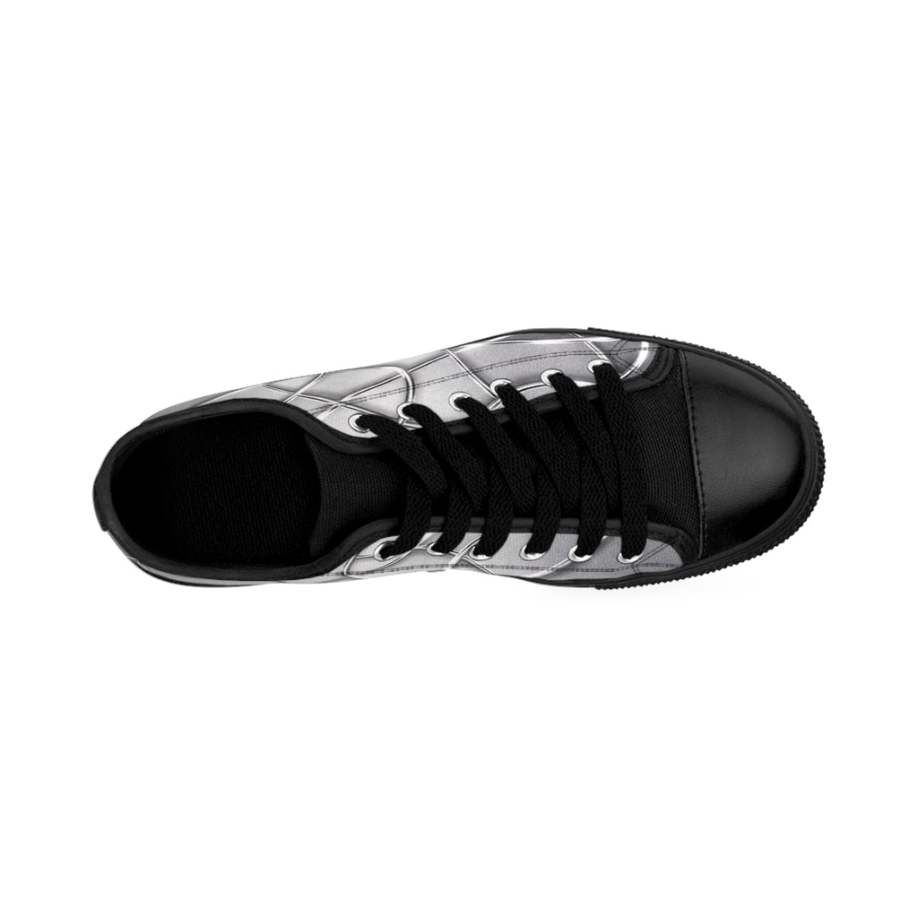 House of Anitraz's - Silky Silver Geometric Sneakers