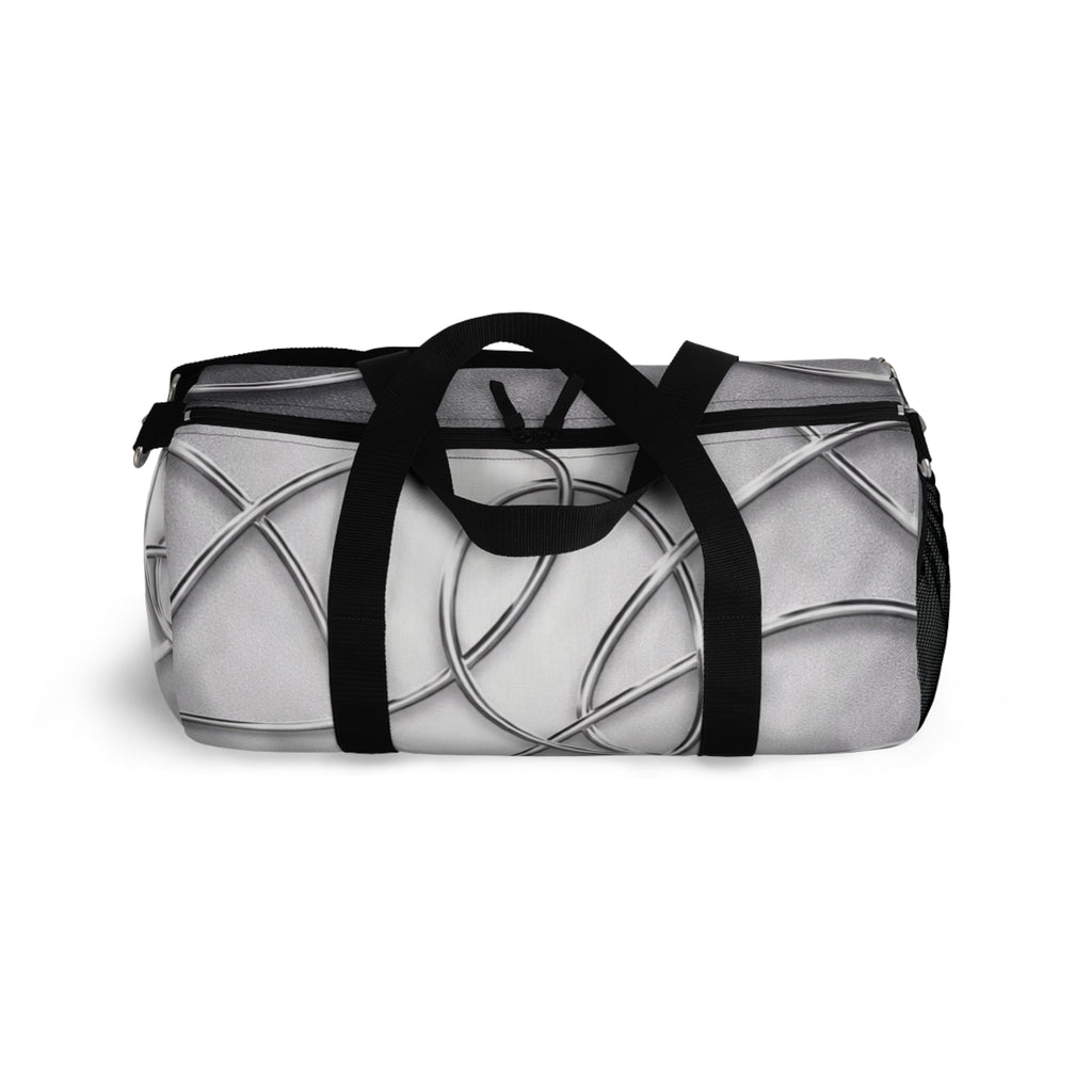 House of Anitraz's - Silky Silver Geometric Travel Bag