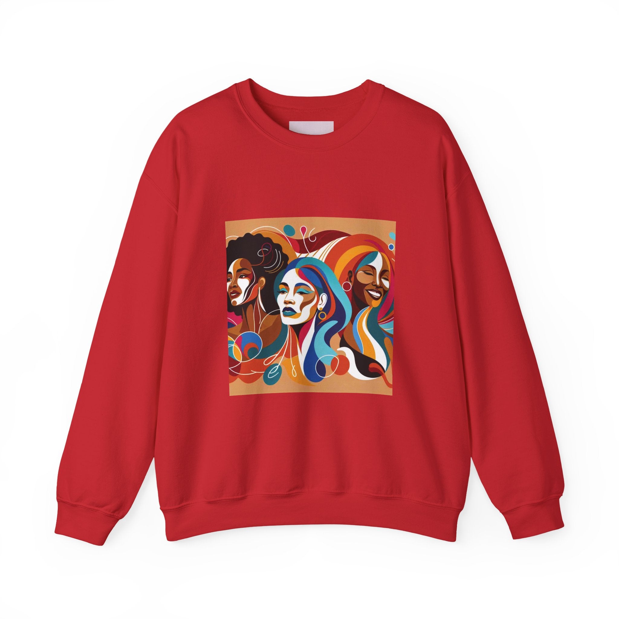 Women Faces Crewneck Sweatshirt