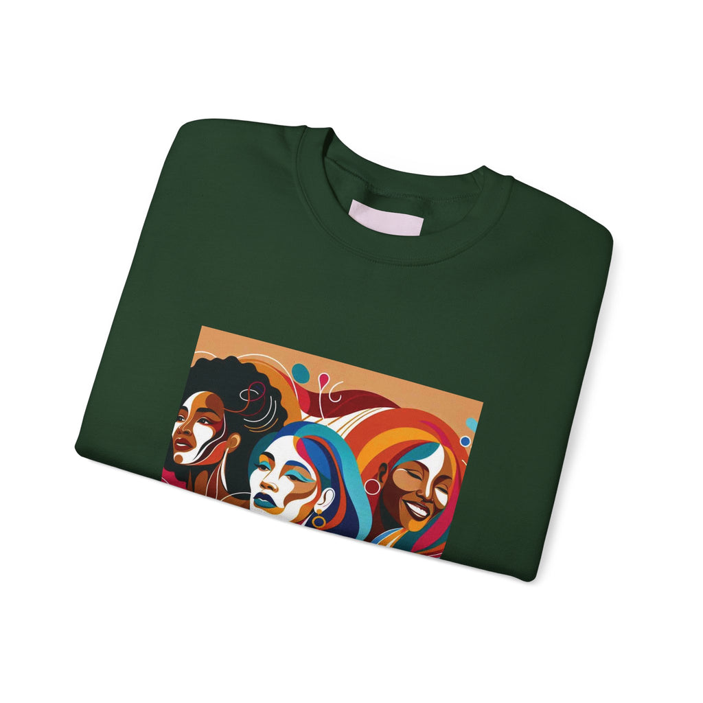 Women Faces Crewneck Sweatshirt