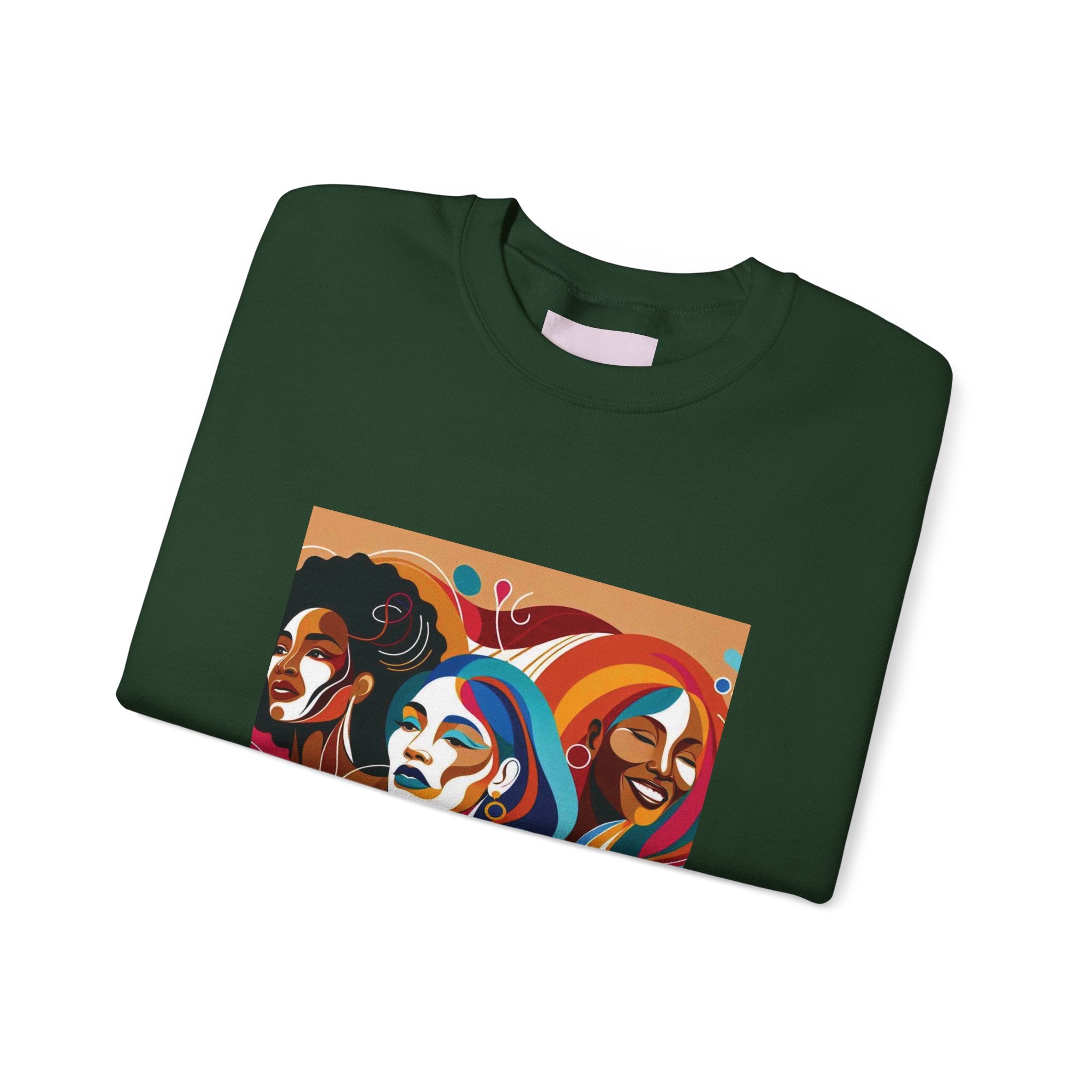 Women Faces Crewneck Sweatshirt