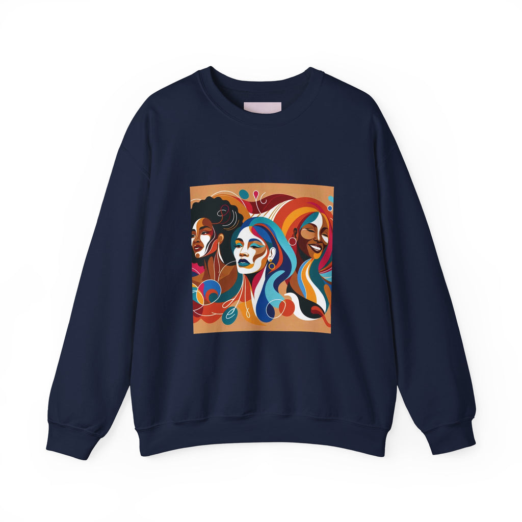 Women Faces Crewneck Sweatshirt