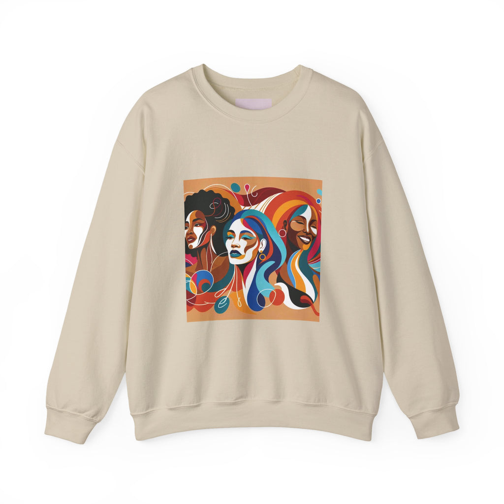 Women Faces Crewneck Sweatshirt