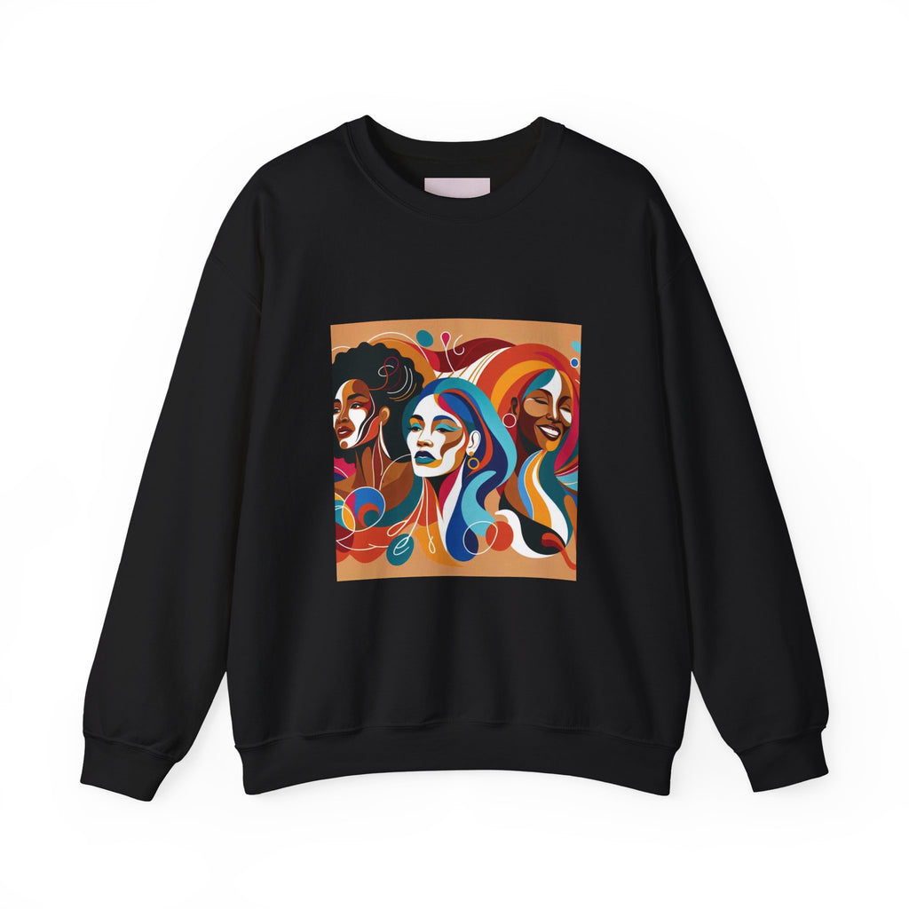 Women Faces Crewneck Sweatshirt