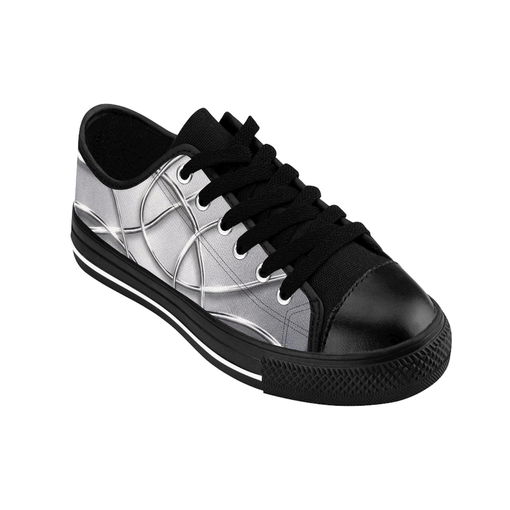 House of Anitraz's - Silky Silver Geometric Sneakers